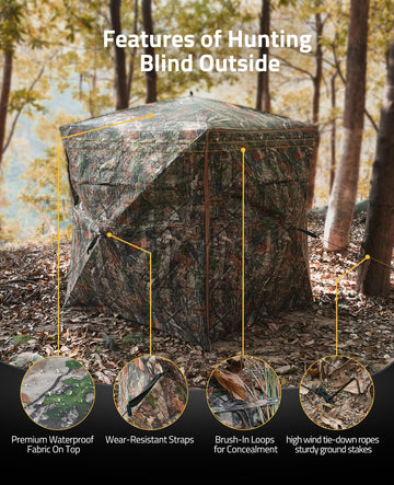 CVLIFE 66-inch center height fits two to three hunters comfortably.