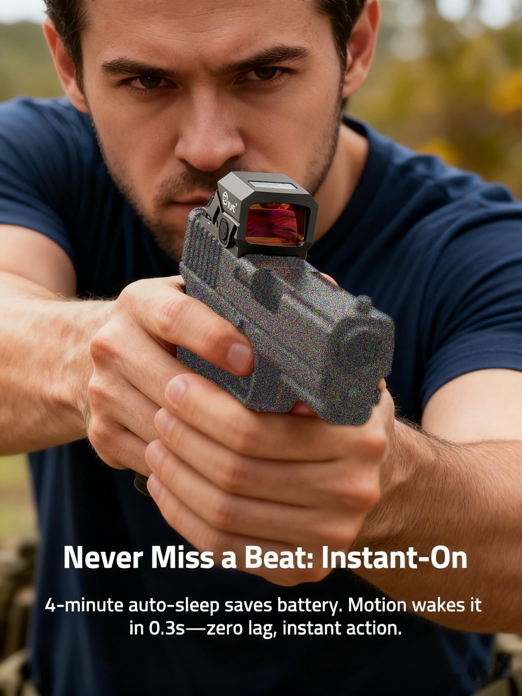 CVLIFE motion-wake-up-red-dot ensures instant wake after movement.