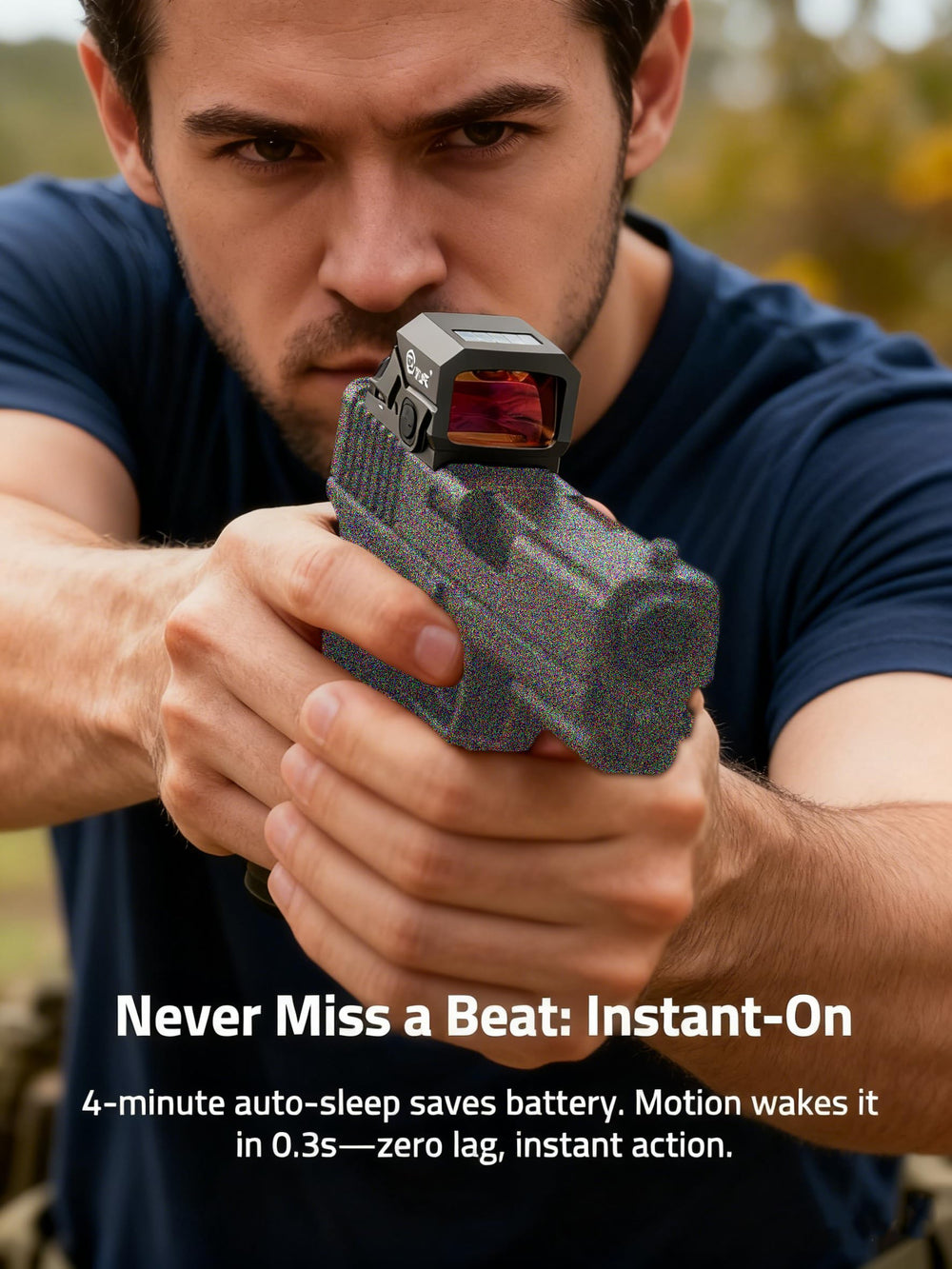 CVLIFE motion-wake-up-red-dot ensures instant wake after movement.