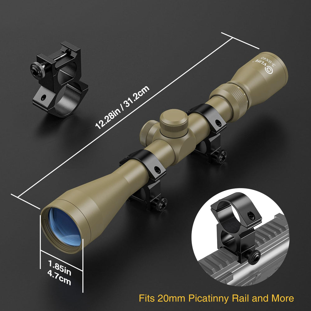 CVLIFE R4 reticle closeup highlights crosshair clarity for quick target acquisition.