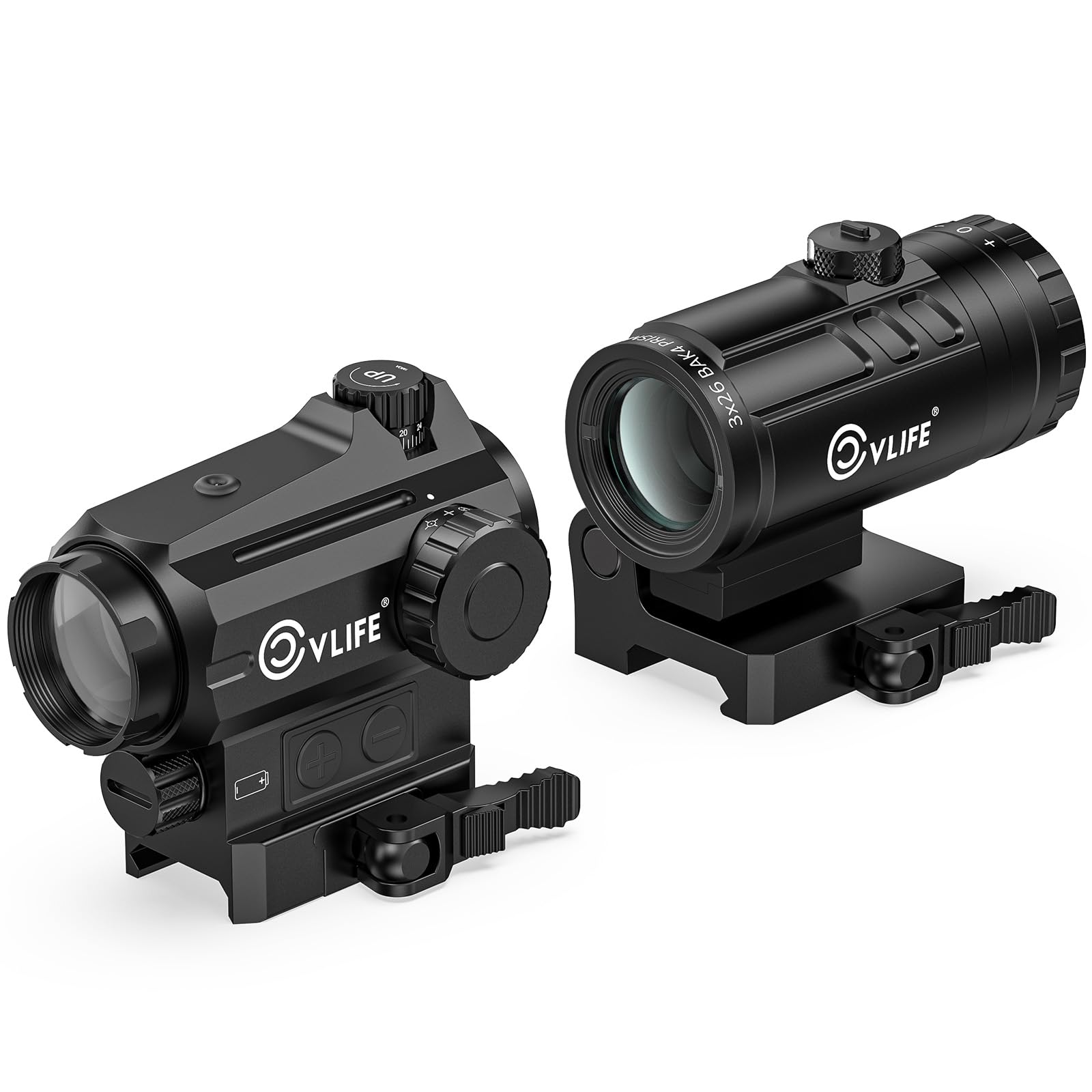 CVLIFE red dot sight close-up highlighting auto-brightness for clear aiming in varying light.