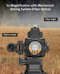 CVLIFE glass-etched reticle with adjustable brightness for varying light