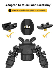 CVLIFE anti-slip feet stabilize the bipod on uneven terrain