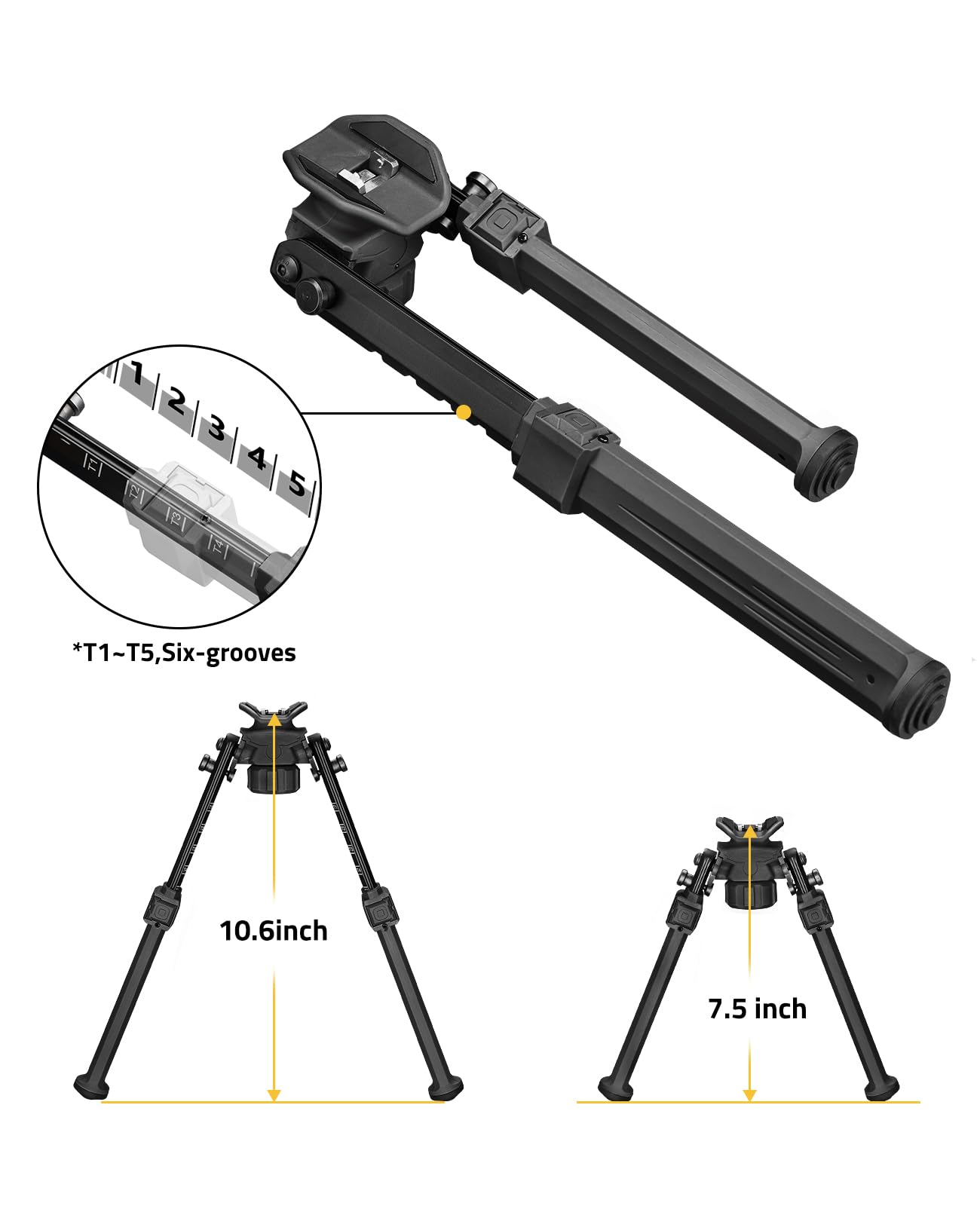 CVLIFE height range 7.5-10.6 inches showcased for adaptable shots