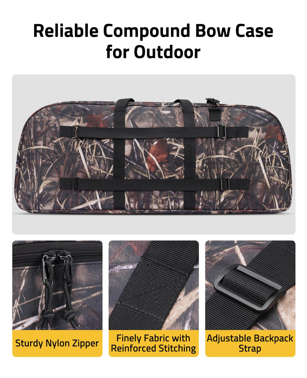 CVLIFE bow case with back straps offers versatile carrying options