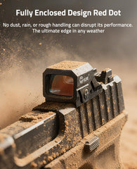 CVLIFE solar-charging-red-dot-sight shows 20,000-hour power reserve.