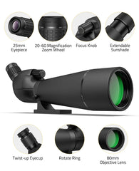 CVLIFE tripod with 360° rotation supports flexible positioning during observation.