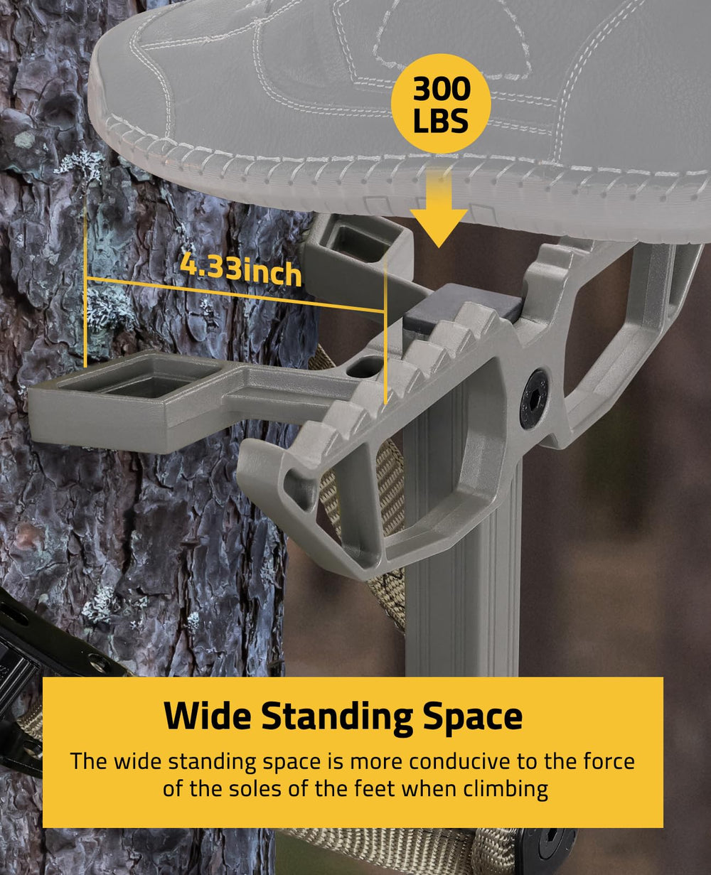 CVLIFE tree climbing sticks offer comfortable, safe touch with rounded edges.