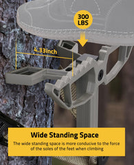 CVLIFE tree climbing sticks offer comfortable, safe touch with rounded edges.