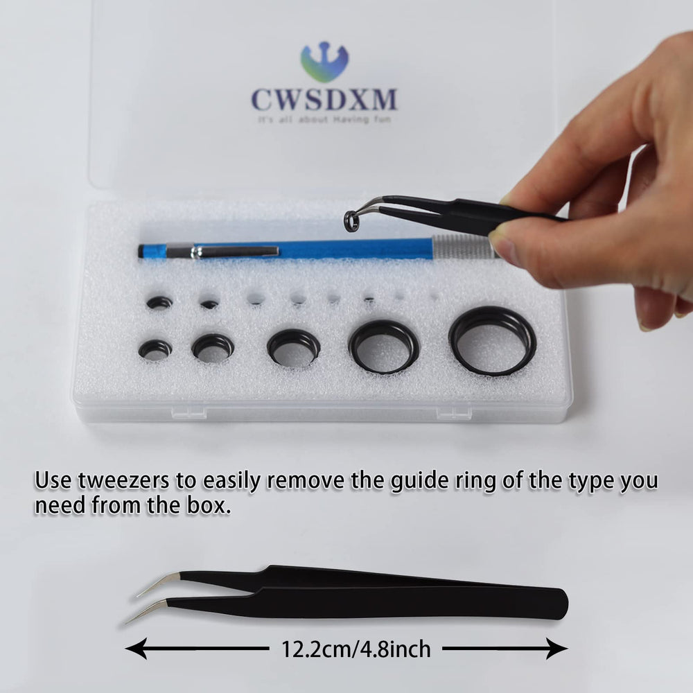 Portable box with 26-piece CWSDXM fishing rod repair set