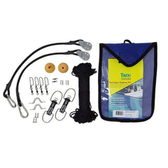 CWR TACO premium rigging kit for black outriggers, enables smoother, safer on-water rigging.