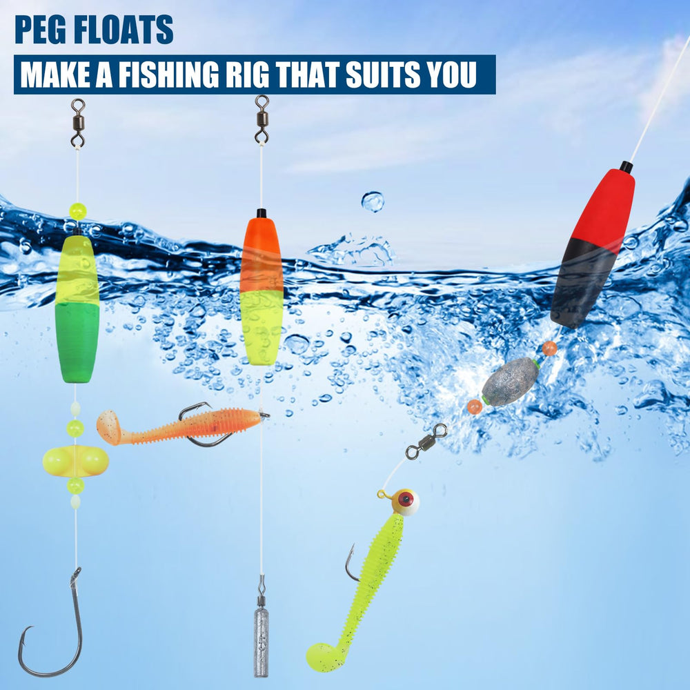 CWSDXM bicolor peg floats in 2.5 inch size