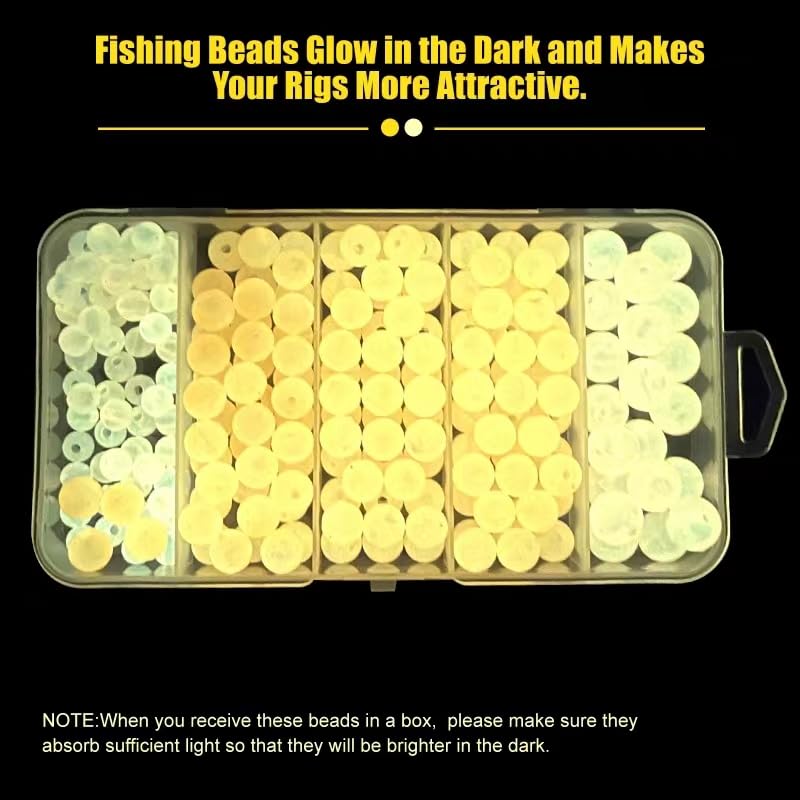 Glowing orange 6mm fishing beads