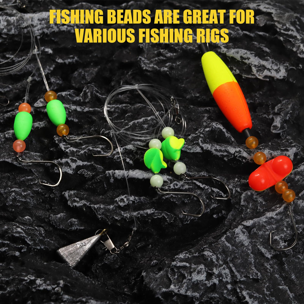 Beads in packaging showing contents and colors