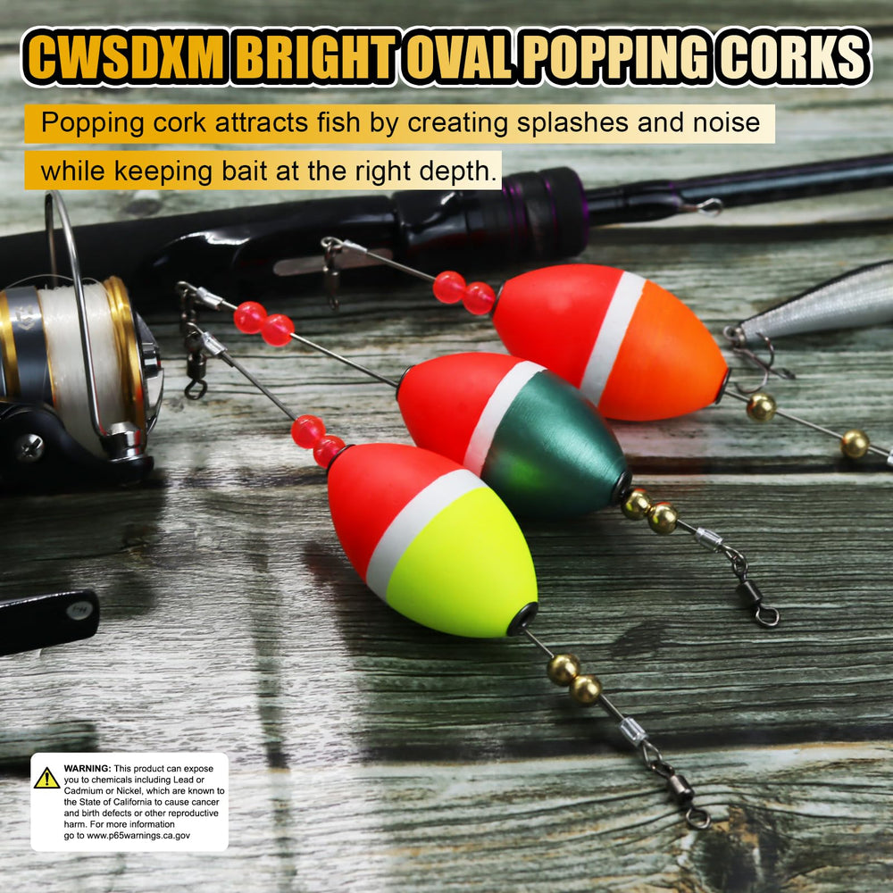 Popping cork used in saltwater and freshwater environments