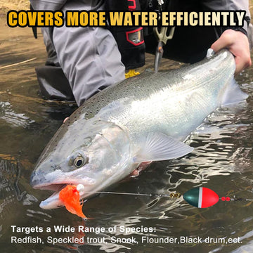 Targets redfish, speckled trout, flounder and other inshore species