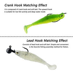 Lure showing top and bottom hook slots for easy rigging