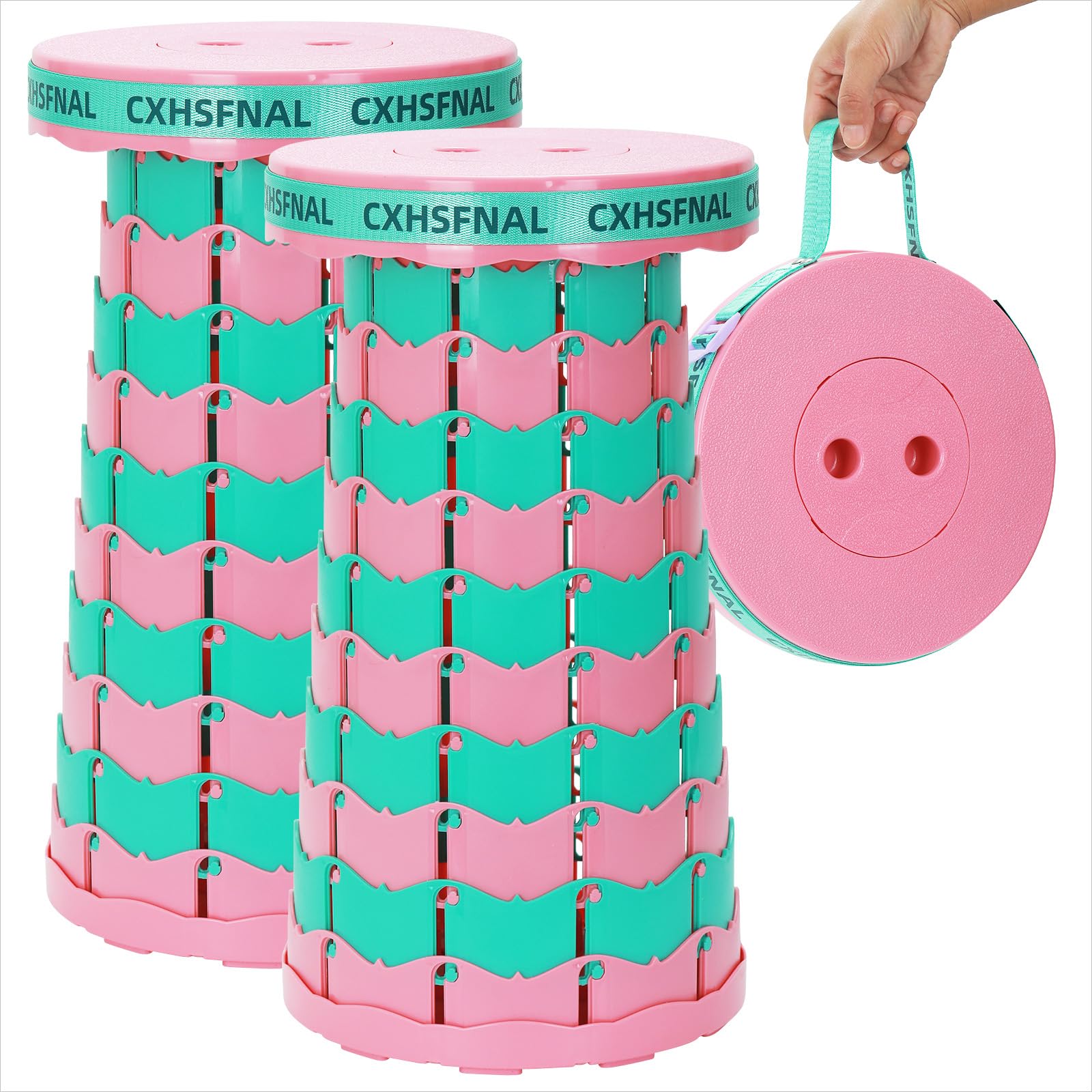 CXHSFNAL collapsible stool extended height for comfortable outdoor seating on hikes.