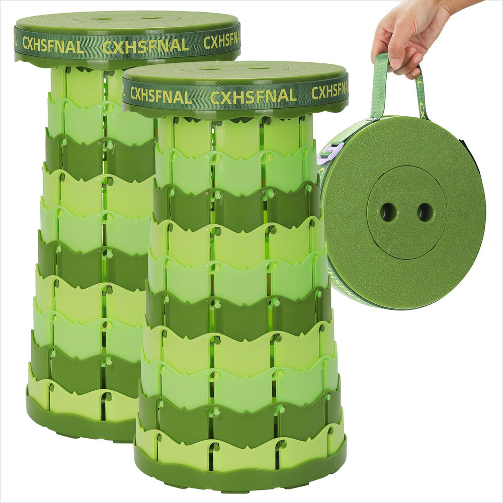 CXHSFNAL collapsible stool extended height for outdoor seating on camping trips.