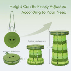 CXHSFNAL collapsible stool adjustable height for personalized seating at events.
