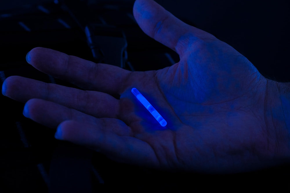 Cyalume Mini ChemLight blue sticks meet military standards for field use.