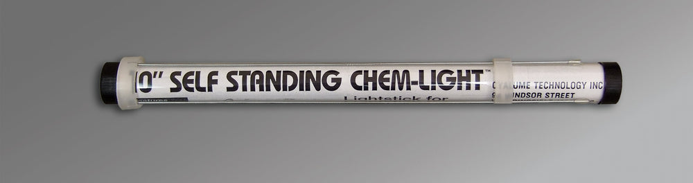 Cyalume ChemLight with wire tripod boosts night visibility for landing zones.