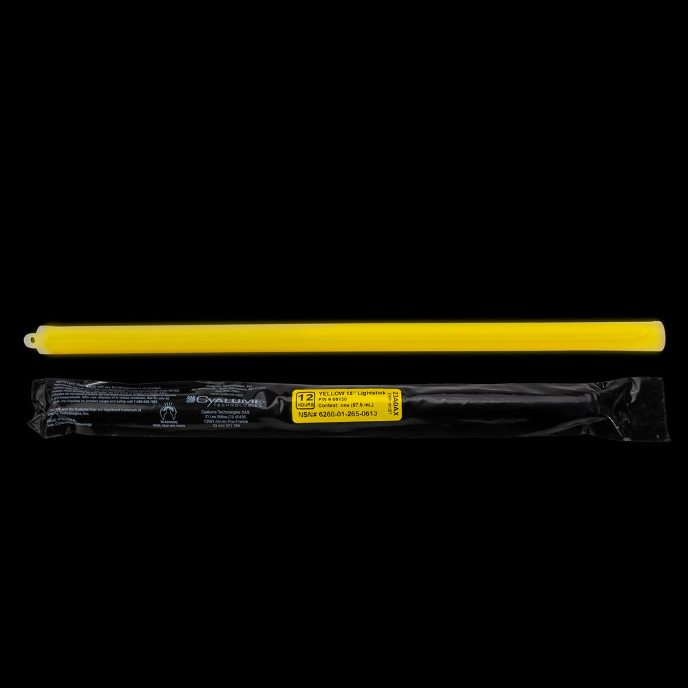 Cyalume military-grade glow stick built for tough environments.