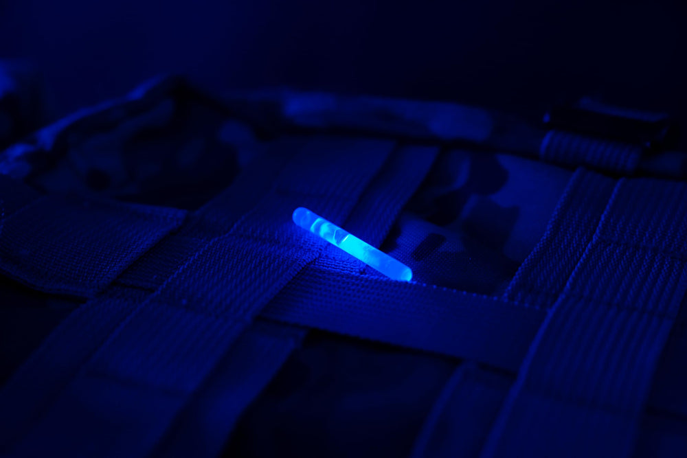 Cyalume Mini ChemLight blue waterproof design supports rugged outdoor safety.