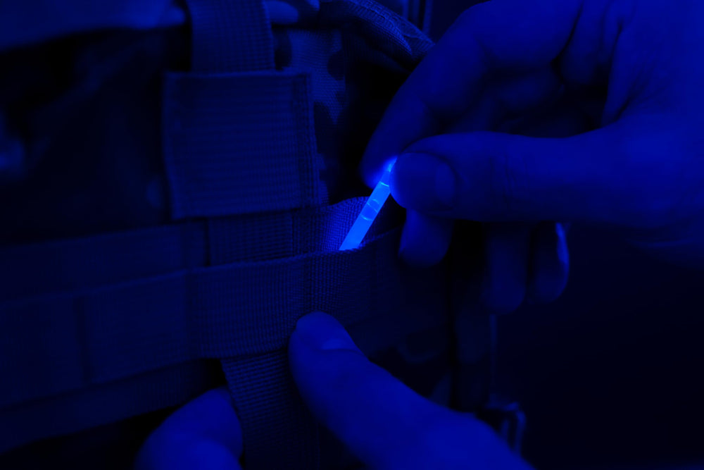 Cyalume Mini ChemLight blue compact sticks fit emergency kits.