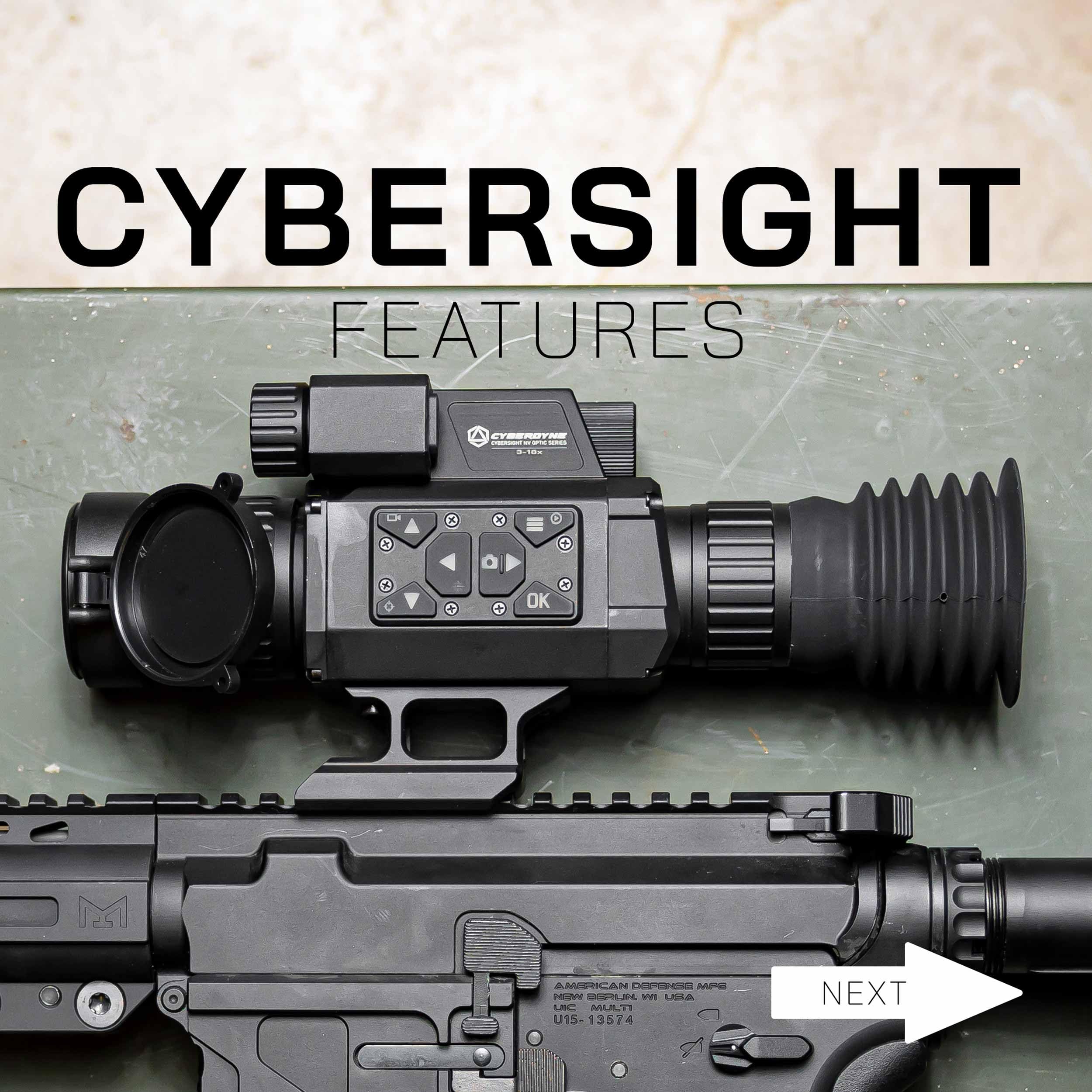 CyberDyne CyberSight IR illuminator image shows enhanced visibility in total darkness.
