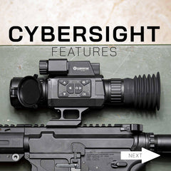 CyberDyne CyberSight IR illuminator image shows enhanced visibility in total darkness.