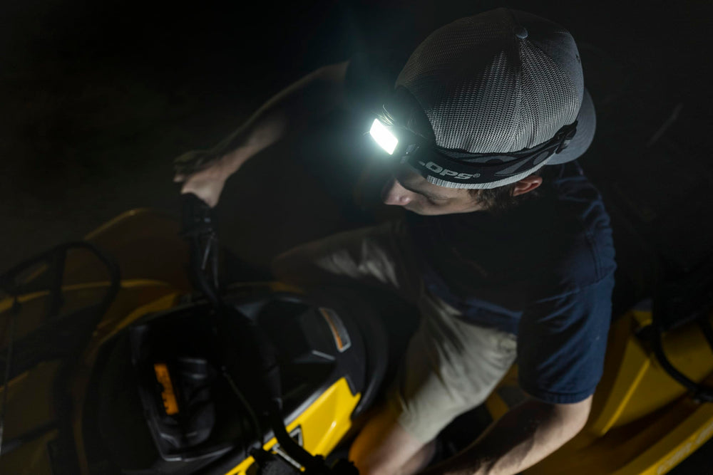 Cyclops four-light modes include high, low, red LED, and red flash for versatility.