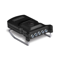 Cyclops Micro 10 Lumen hat clip light on cap for hands-free visibility.