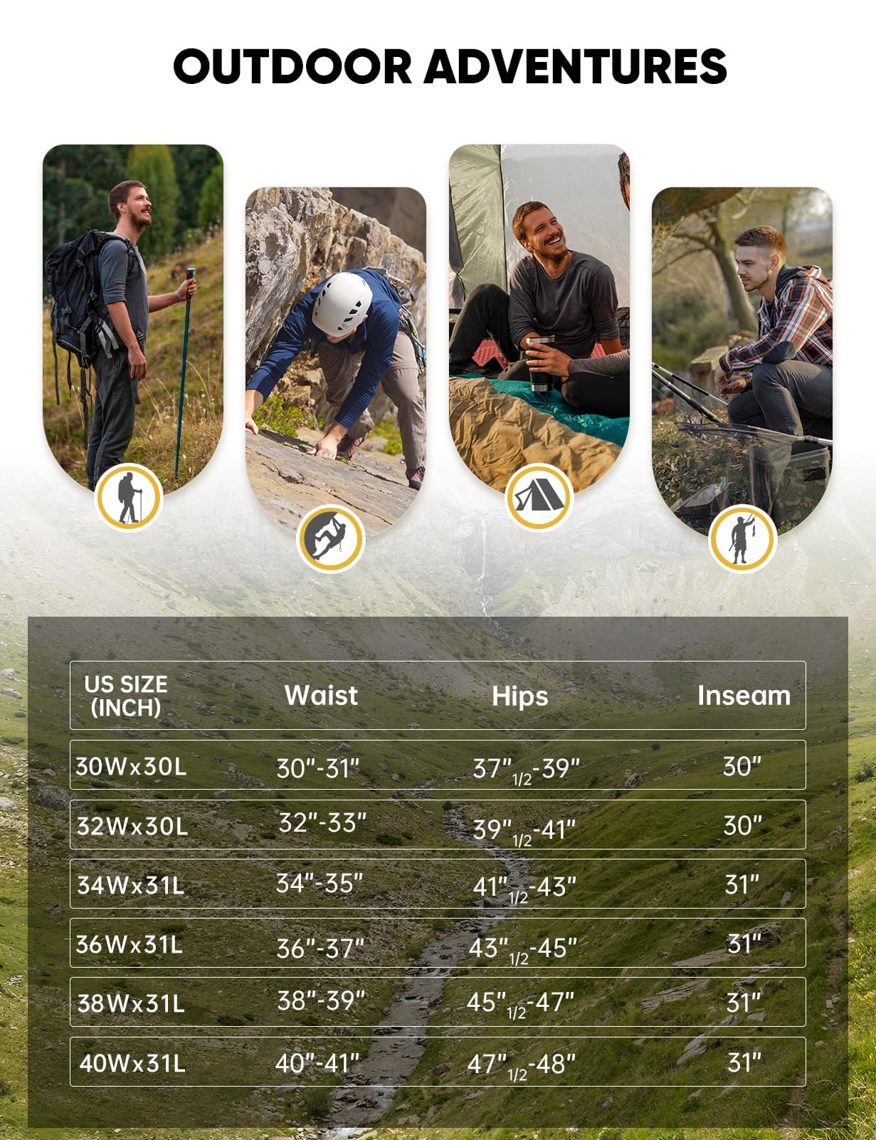 Cycorld hiking pants on trail highlight lightweight, versatile outdoor wear.