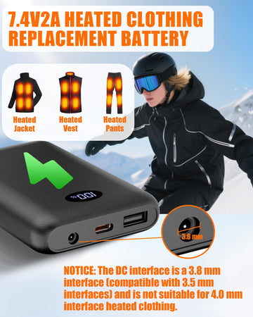 CYCYHEAT 10000mAh battery pack powering multiple heated garments for extended outdoor use.