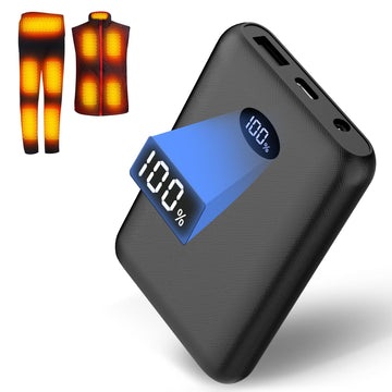 CYCYHEAT battery pack showing heated clothes compatibility for versatile warmth on the go.