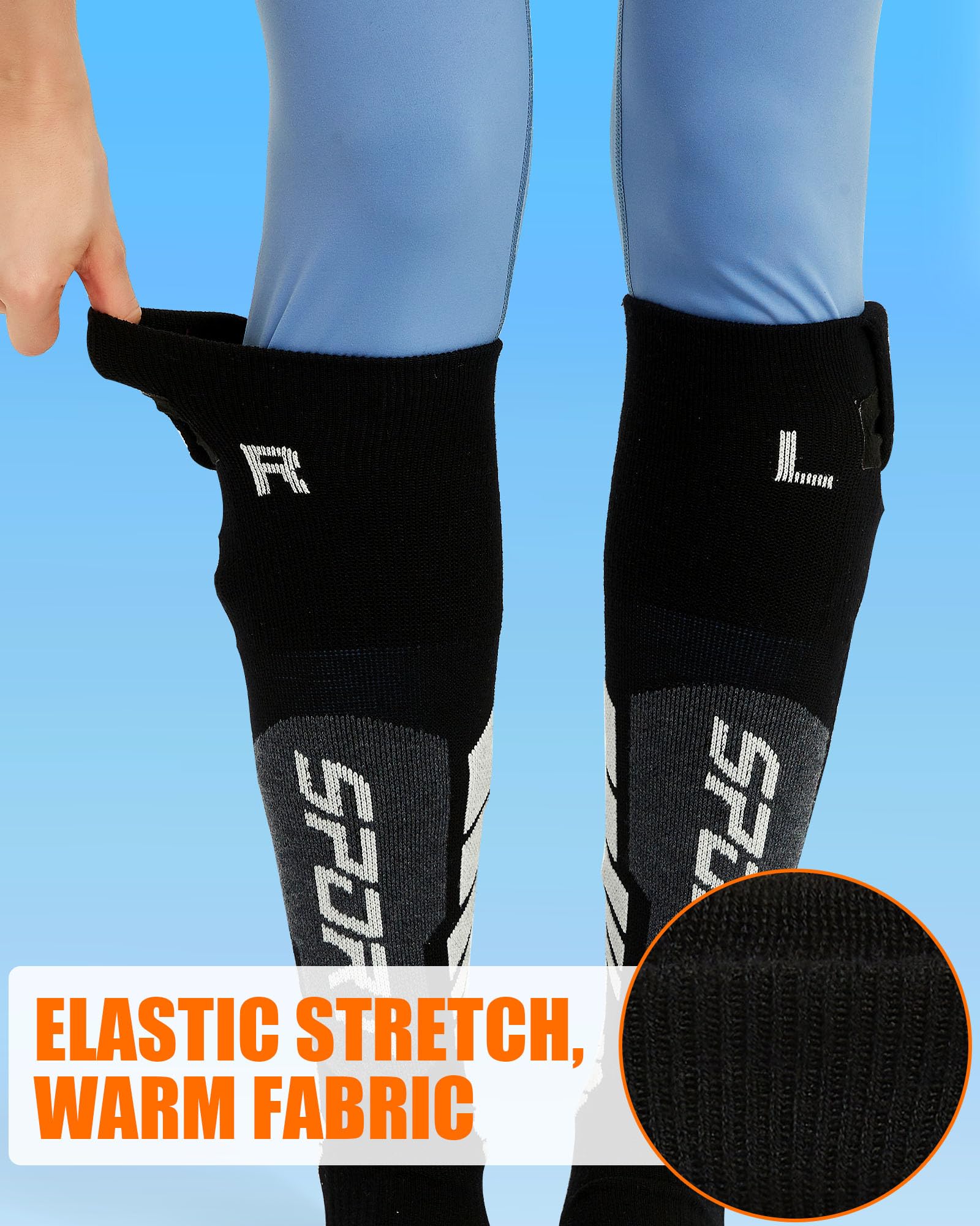CYCYHEAT socks available in adult L/XL for family use.