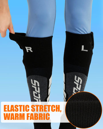 CYCYHEAT socks available in adult L/XL for family use.
