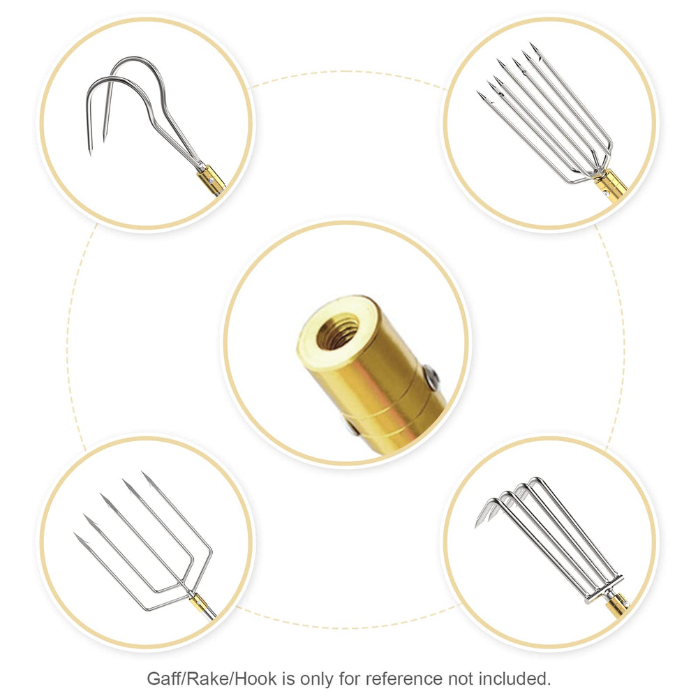 Cyfie gaff handle close-up highlighting corrosion-resistant stainless steel durability