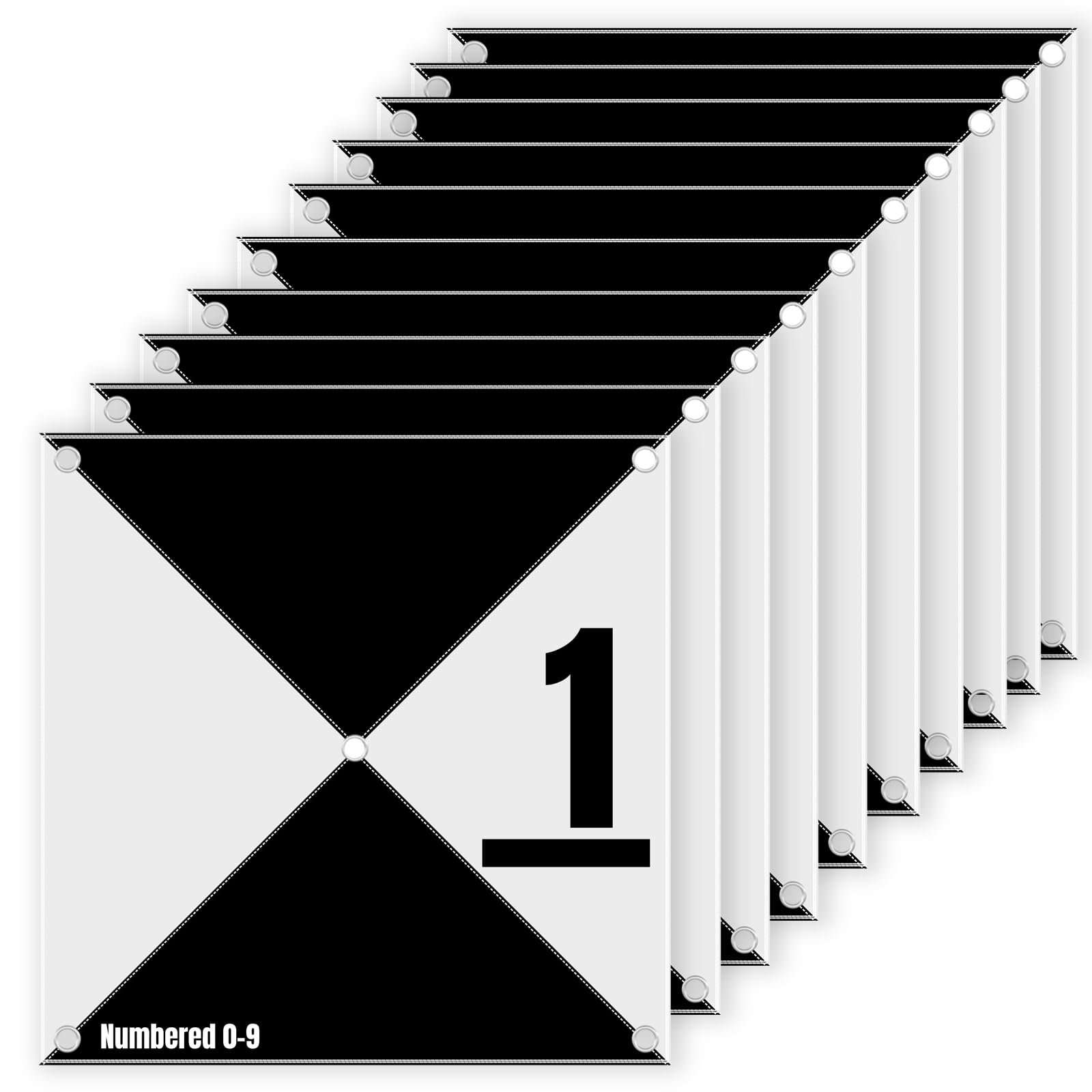 Cyiwniao GCP markers numbered 0-9 for quick field identification.