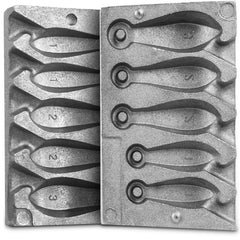 Cyiwniao Sinker Mold 1 oz with 5 cavities