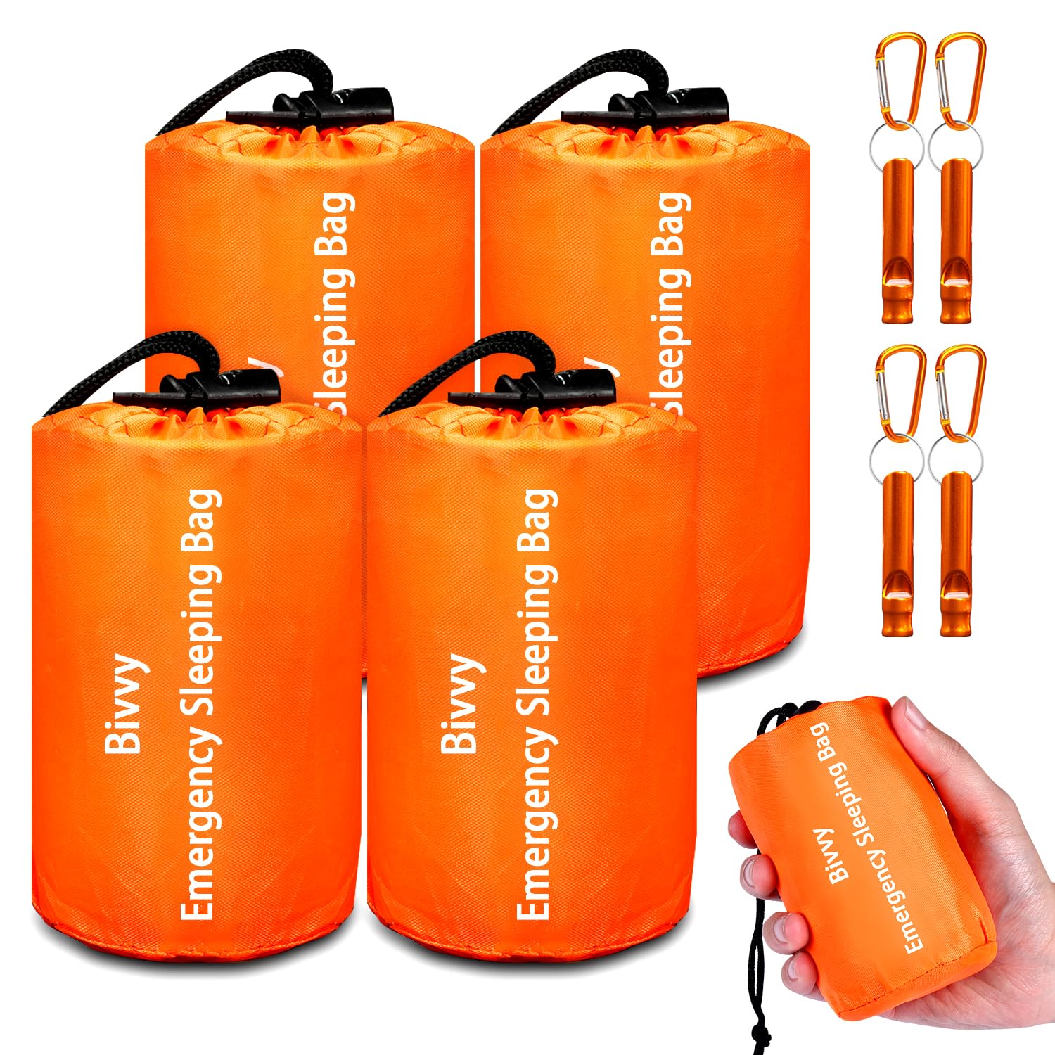 Cymuber Emergency Sleeping Bag compact fold for easy backpack carry.
