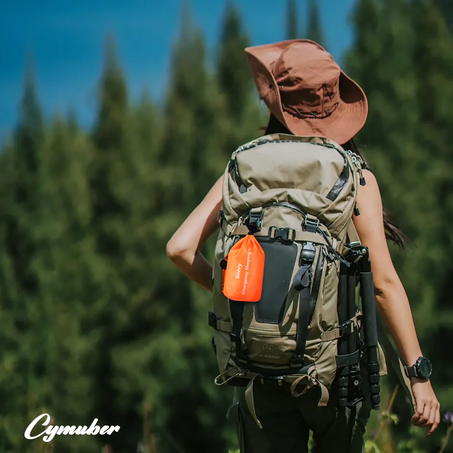 Cymuber Emergency Sleeping Bag windproof and breathable protection in harsh weather.