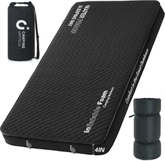 CYMULA 4-inch inflatable mattress showing roomy 79x52 space for two adults.