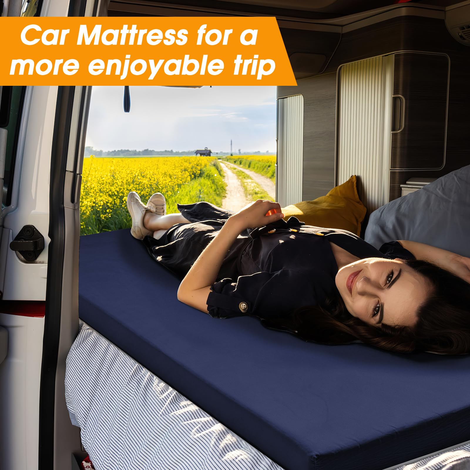 CYMULA dark blue mattress top for cozy outdoor rests