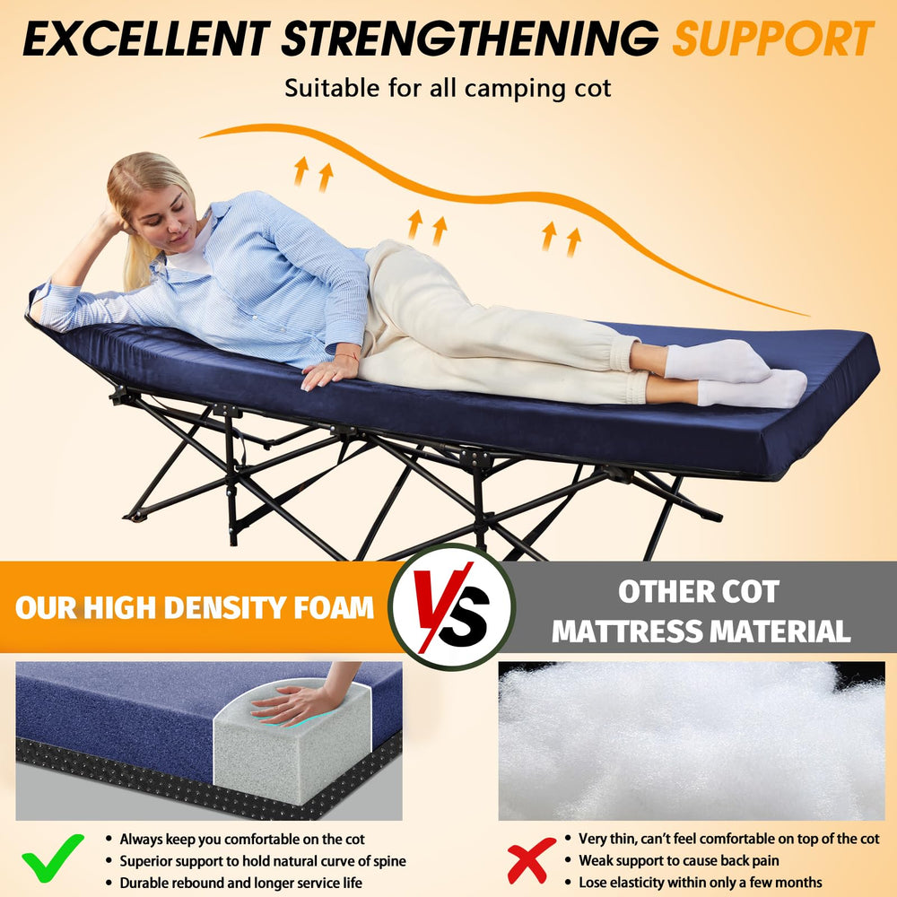 CYMULA non-slip bottom keeps the pad stable on camping beds