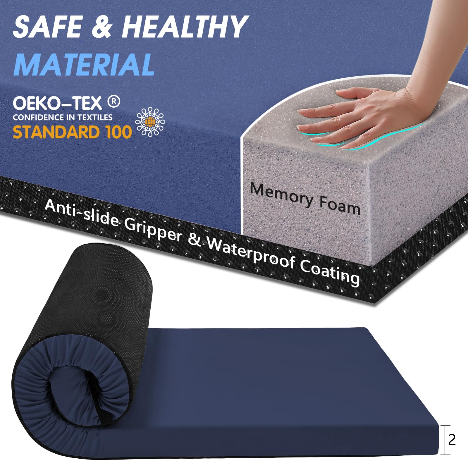 CYMULA versatile sleeping pad for camping, car trips, and sofa use