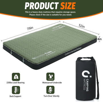 CYMULA camping mattress with air pump sack demonstrates easy packing and inflation.