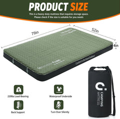 CYMULA camping mattress with air pump sack demonstrates easy packing and inflation.