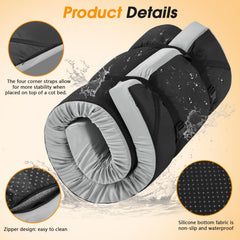CYMULA camping cot mattress non-slip bottom prevents shifting on outdoor setups.